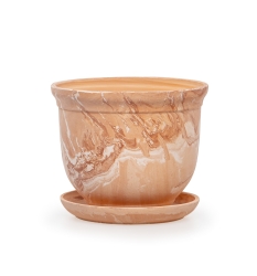 Mrozoodporna Doniczka Grecka wys. 16 cm, średnica 19,5 cm Terakota z bielą